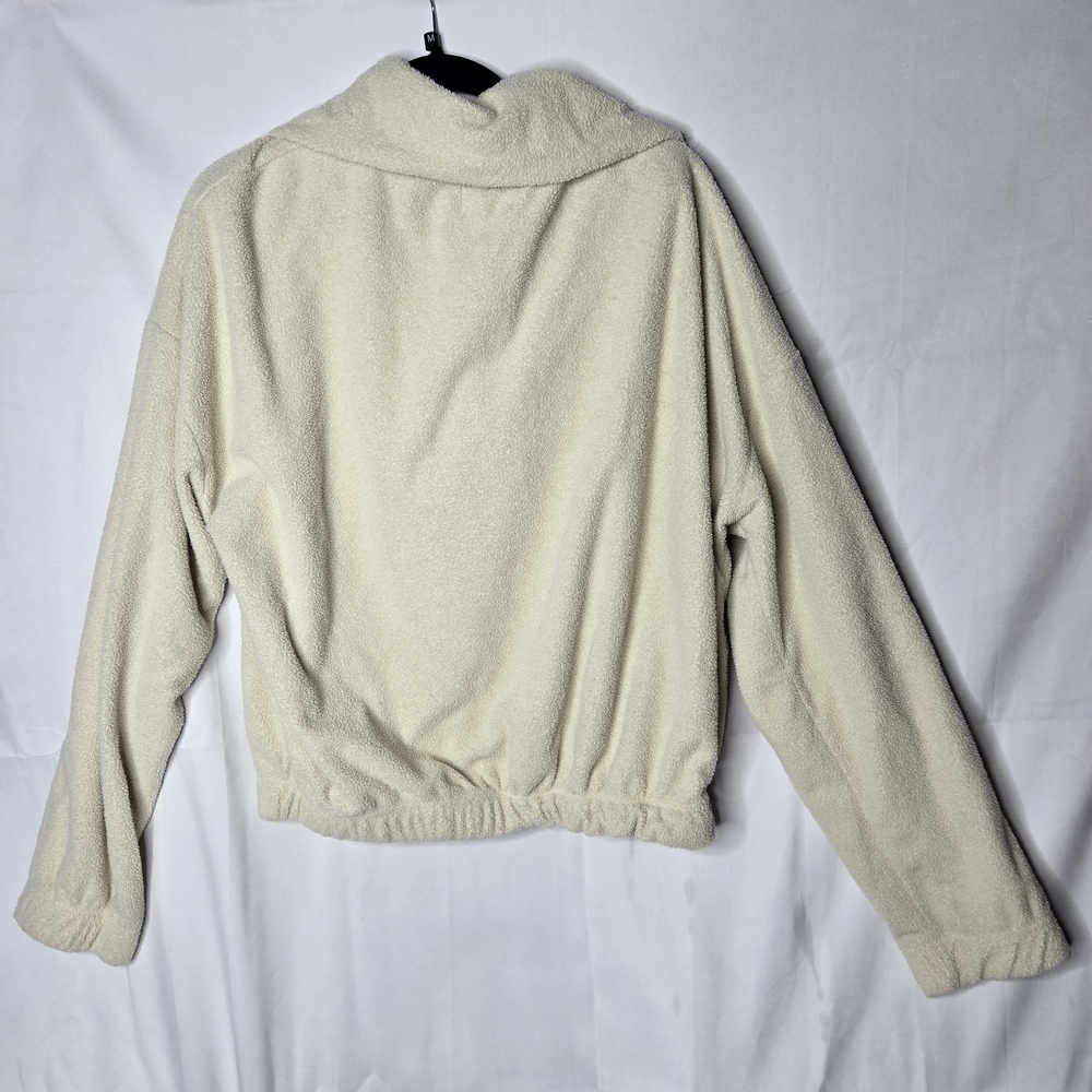 Urban Outfitters Cream Fleece Half-Zip Pullover Sweatshirt Size XL | Cozy Sherpa - Picture 5 of 5